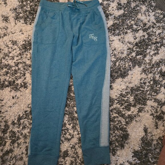 NWT Triple Five Soul JYS Teal Blue Striped Joggers Sweatpants XL - Picture 1 of 4